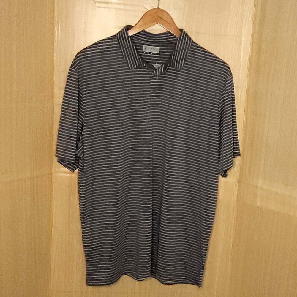 PGA Mens New Grey White Stripe Golf Polo XL